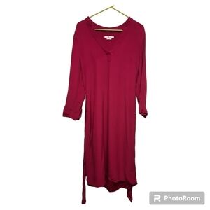 Boden Women's Long Sleeve Tie Dress Cranberry Purple 8R